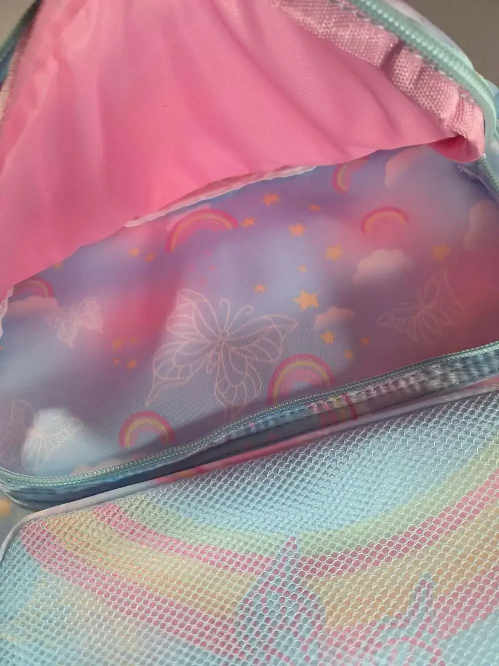Kawaii Rainbow and Butterfly 3-Piece School Backpack Set
